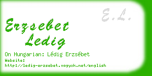 erzsebet ledig business card