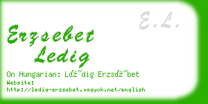 erzsebet ledig business card